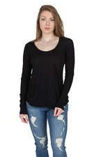 Velvet by Graham & Spencer Oriana Lux Slub Raglan Long Sleeve Top
