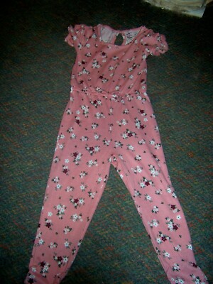 NWT ONE STEP UP Pink Mauve Floral Poly/Rayon s/s Jumpsuit - SIZE 6X