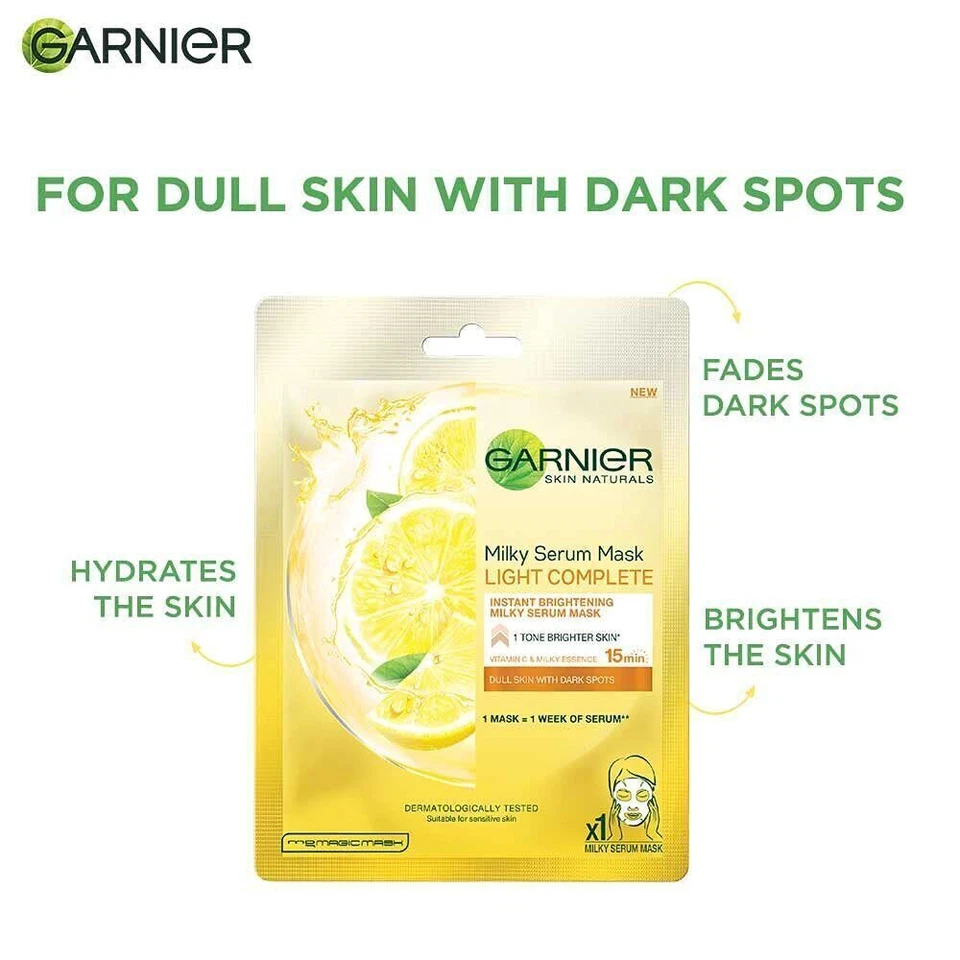 Garnier Face Sheet Masks Sheet Masks For Glowing Skin Pack of 14 Sheet Mask AU - Image 2 of 4
