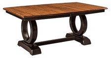 Amish Art Deco Contemporary Trestle Dining Table Rectangle Solid Wood 42