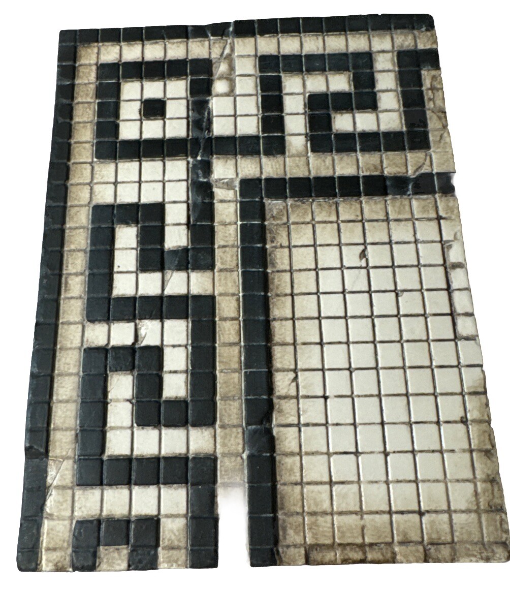 Sid Dickens T-419 Cryptic Memory Block Tile Retired White Black 3D