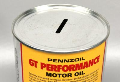 PENNZOIL MOTOR OIL CAN BANK - 20W-50 GT PERFORMANCE 1 QUART - RICK