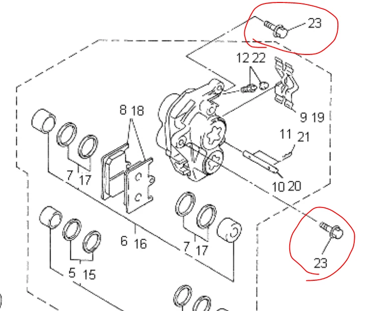 Yamaha R1 Titanium drilled front brake caliper bolt kit 98-03 Ti race spec YZF - Image 2 of 4