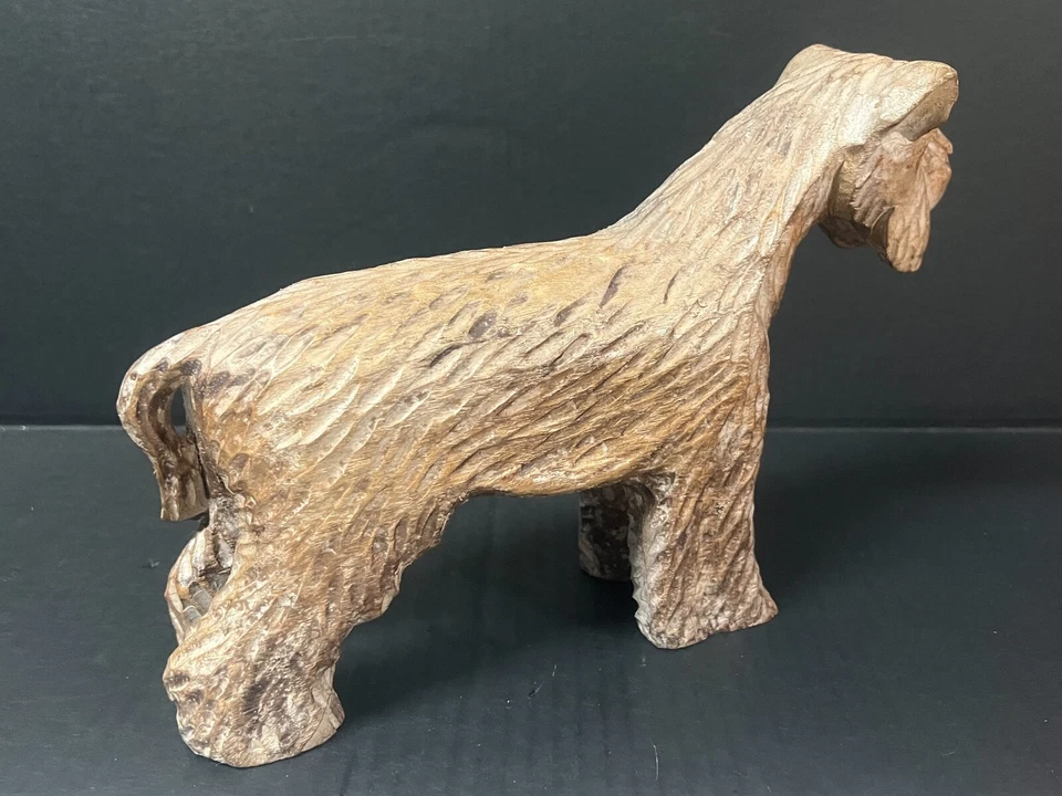 CARVED WOOD PAPER MACHE MOLD/SCULPTURE OF DOG #D146 - Image 4 of 4