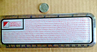 Vintage Nabisco Brands Advertising Ruler