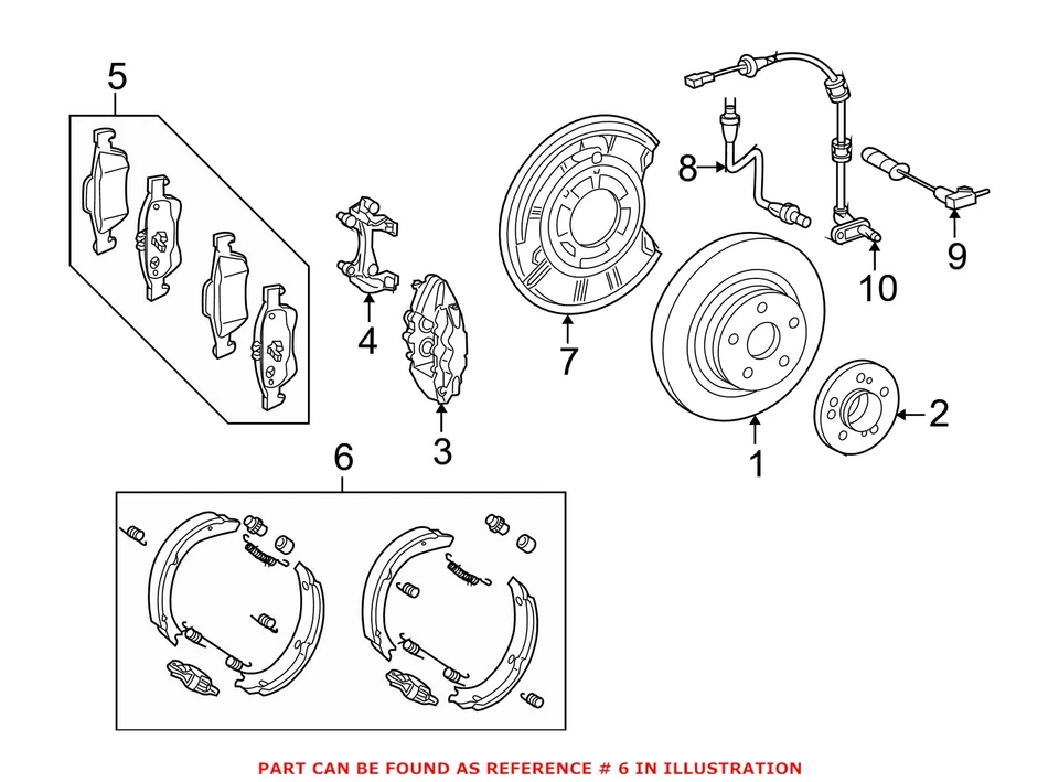 Juego de zapatas de freno de estacionamiento originales OEM para Mercedes 0054203620 Foto 2 de 2