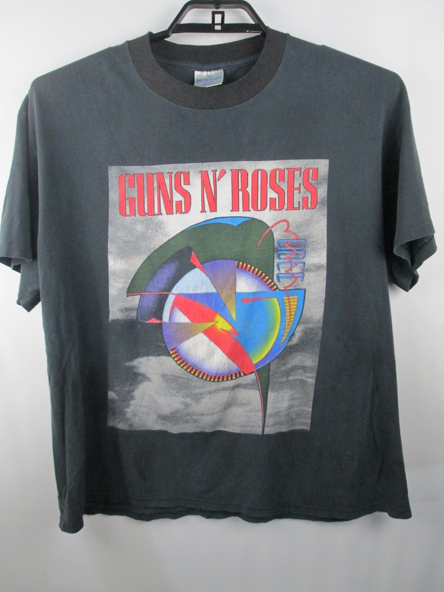 VTG BROCKUM Guns N Roses Coma World Tour 1992 T Shirt Band Black 