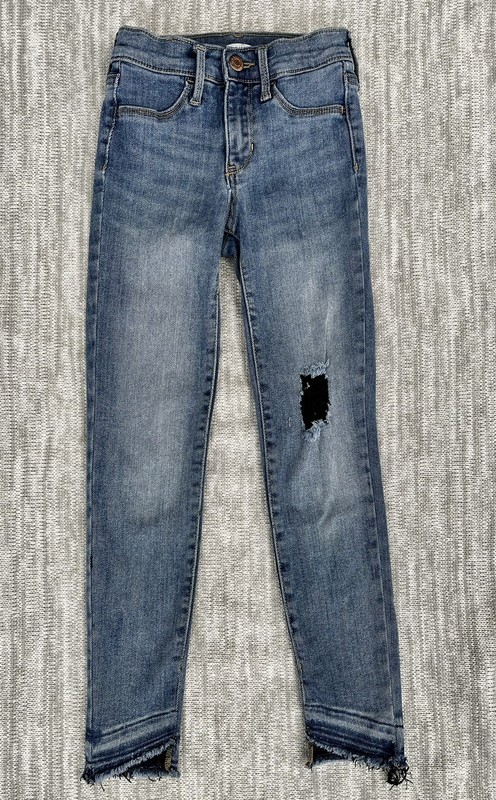 Old Navy Kids Girls Ballerina Distressed Raw Hem Denim Jeggings Size 8