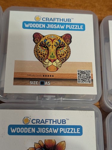 16 lot Crafthub Wooden Jigsaw Puzzle Size A5 New box2 - Picture 6 of 17