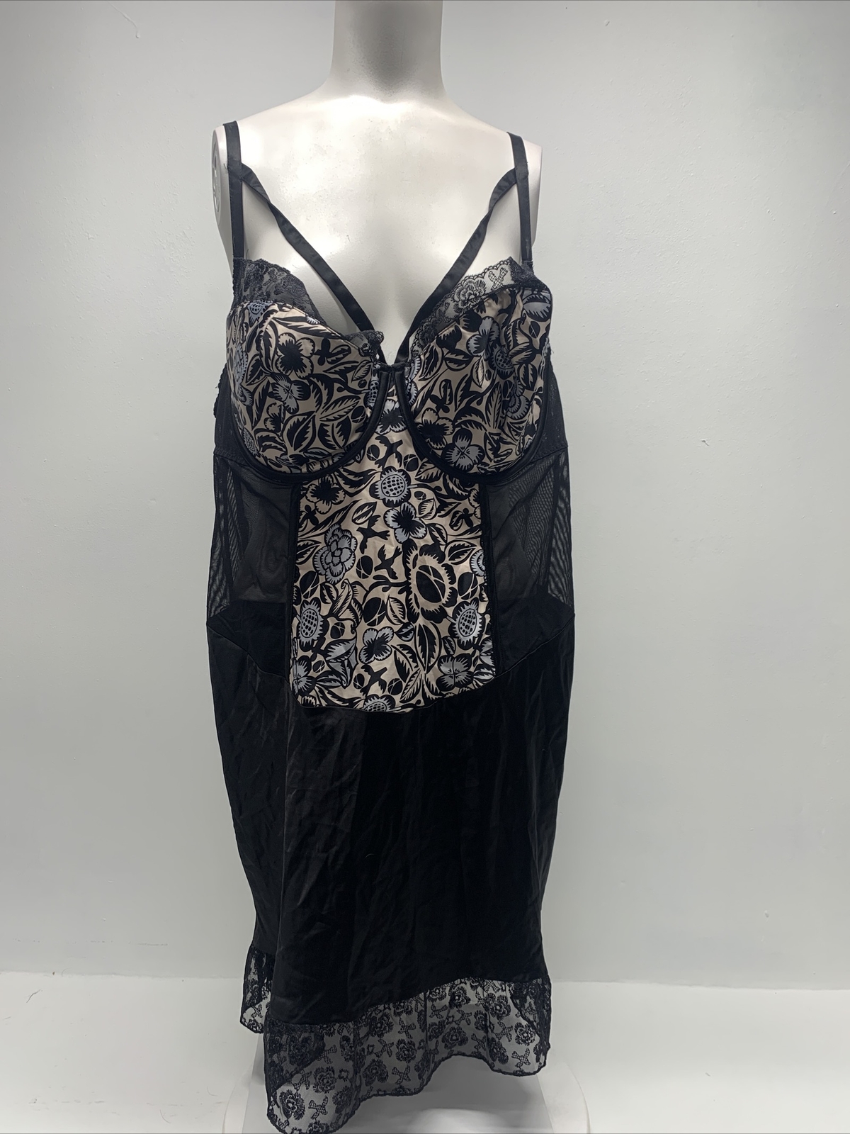 Cacique Sophie Theallet Dress Lingerie Gown Black Wir… Gem
