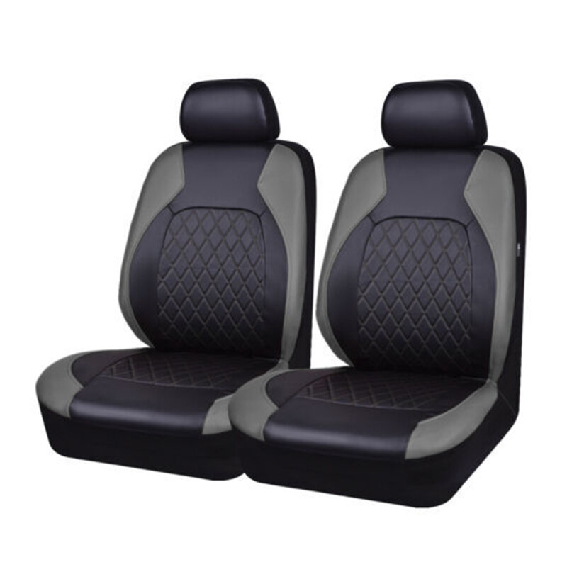 4Pcs Gray Pu Leather Seat Cover Fit Cars/Trucks/Suv Almost Seats