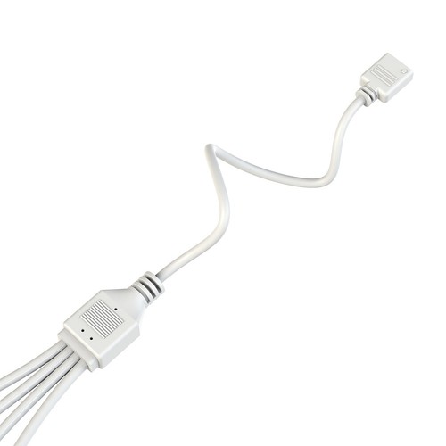 ARGB Chassis Fan Splitter 30cm 1 To 2/3/4 for PC Light Strip Fans (White 1 to 3) - Afbeelding 10 van 10