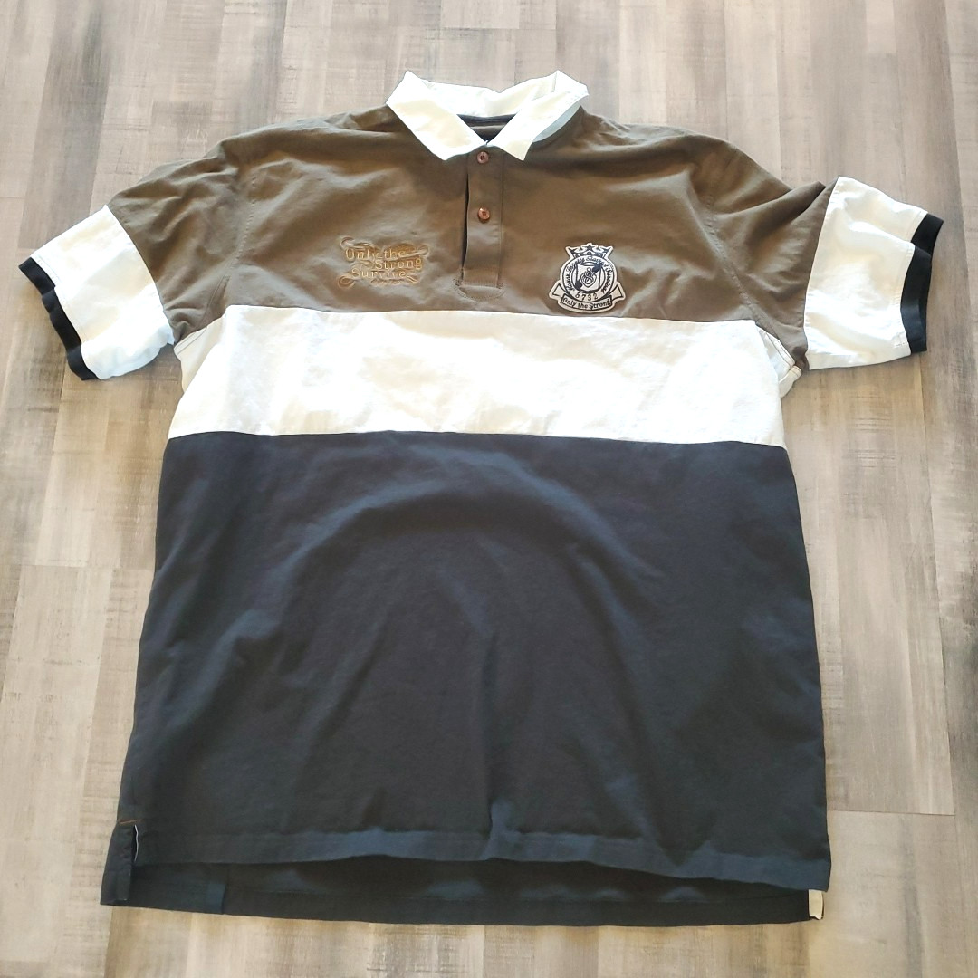 Vintage Eight 732 Polo Shirt Mens 4XL Young Yeezy Y2K Hip Hop Rap Street Wear