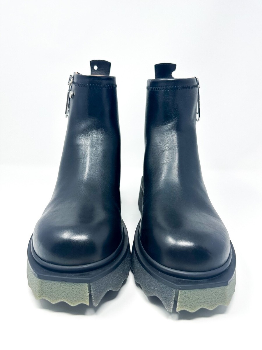 Off-White Men's Leather Sponge Zip Boots Black 7 US / 40 $1110 | eBay