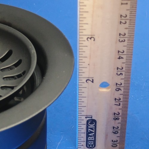 Modern Matte Black Garbage Disposal Strainer & Decorative Flange - 3.5 Inch Fit - Picture 7 of 7