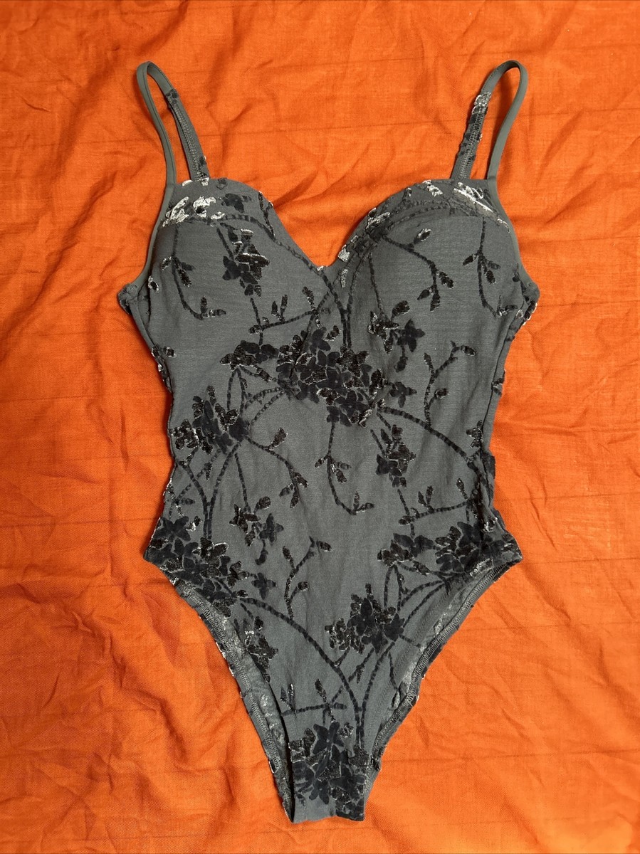 Vintage La Perla Swimsuit Bathing Suit One Piece Velvet Burnout