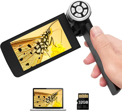 Microscopio digital de mano, microscopio de moneda portátil de bolsillo USB