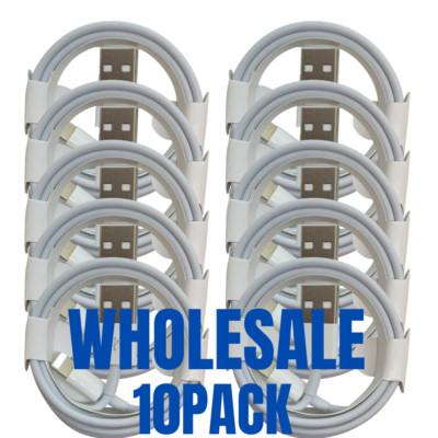 Wholesale 10x Lot 3/6Ft USB Fast Charger Charging Cable Bulk For iPhone 12 11 8