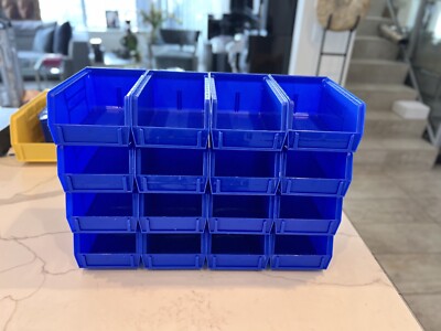 (16 Pack) 30220 AkroBins 7-1/2'' x 4'' x 3'' Plastic Stackable Storage Container
