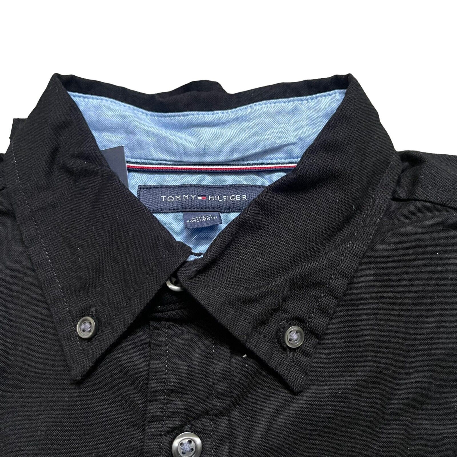 Men's Tommy Hilfiger Black Oxford Shirt - Regular Fit, Stretch image 6