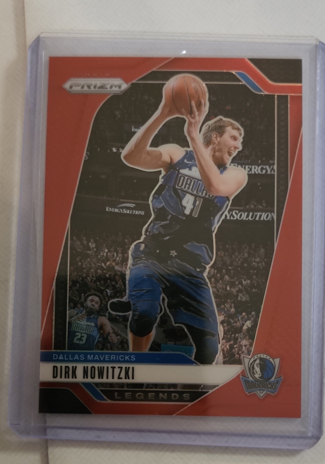 2024-25 Panini Prizm - Legends Dirk Nowitzki #272 Red Seismic Prizm /299