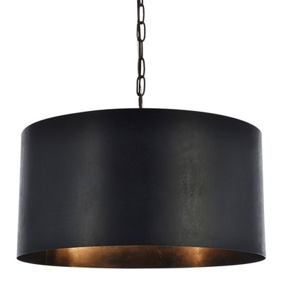 Elegant Lighting LD6015D20 Miro 3 Light 20'' Pendant - Black