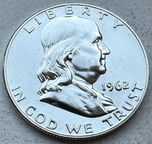1962 Proof Franklin Half Dollar 90% Silver-INV#8486