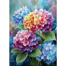 Hydrangea Flowers Diamond Art Kits for Adults, Flowers Diamond Painting Kits