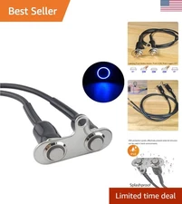 Latching 5A/12V Waterproof Stainless Steel Motorcycle Handlebar Switches - 2pcs