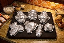 Lote de 7 sartenes para pasteles Wilton miniatura vintage (1975-1976) más Pooh
