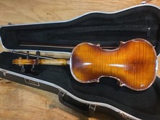 Nice Antique Flamed Maple 4/4 Size Violin with Case German 