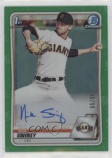 2020 Bowman Draft Chrome Picks Green Refractor 95/99 Nick Swiney Auto xb2