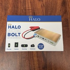 NEW Halo Bolt AC DC 58830 Car Jump Start, USB, LED Light, AC Outlet, Black