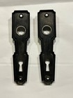 Vintage 5” Metal DoorKnob Backplate Pair Art Deco Design LQQK — photo 5