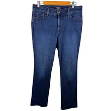 NYDJ Marilyn Straight Jeans Womens Size 12 Dark Wash High Rise