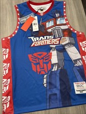 Transformers Optimus Prime Men's Headgear Classics Embroidered Basketball Jersey