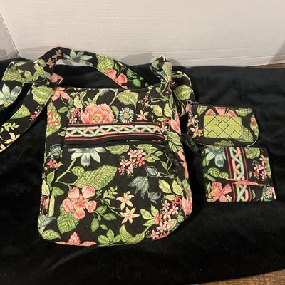 Vera Bradley Hipster Crossbody Purse Botanica Print,  Coin Purse & Wallet Read