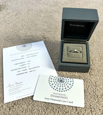 Beaverbrooks 18ct White Gold Diamond Engagement Ring 0.39ct SI1 G Size N