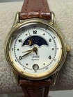 Timex 1999 Moon Phase New Battery Vintage Ladies Watch 24MM 6.25" Leather Band