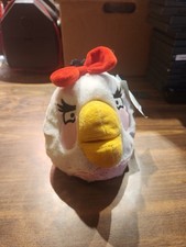 Rovio Angry Birds Plush White Pink Girl with Red Bow Matilda 5" Good Stuff