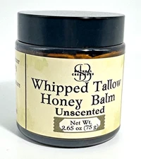 UNSCENTEFD HALAL GRASS FED TALLOW HONEY AND CALENDULA INFUSED BALM ALL NATURAL