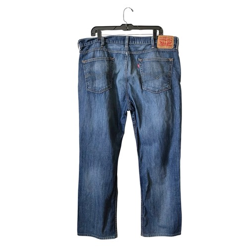 Levis 514 Blue Denim Jeans Men's Size W40 L32 Regular Fit Straight Leg Casual - Picture 4 of 5