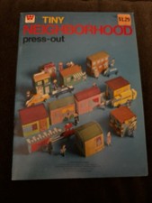 Vintage Tiny Press Out Neighborhood Punch Out Book Paper Doll Toy Model 70s 1976