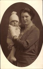 Photo Postcard Mother with Child, Woman Portrait, Baby with Hat,... - 4829858