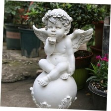 18in Angel Statue Cupid Sculpture Outdoor Decoration Patio Garden Decoration