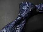 Robert Talbot Carmel Seven Fold England Silk Tie 62x3 Blue Silver 23/40 V40