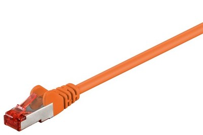 110x Goobay 95496 CAT 6 Patchkabel, S/FTP (PiMF), orange, 2 m - Kupferkaschierte