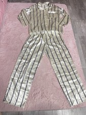 Vtg Jaclyn Smith Satin ThreePiece PJ Set Size S And Robe Size M. I0206