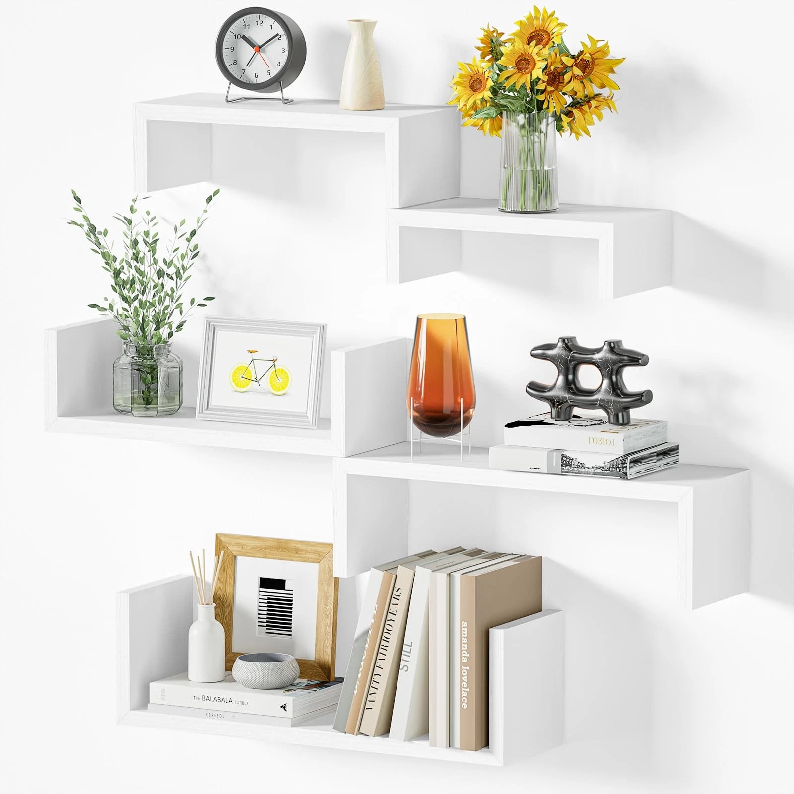 SRIWATANA Floating Shelves for Wall, Wall Shelves for Bathroom, Bedroom
