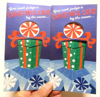 2 Hallmark Cards Nice Christmas Pop Up Money Card Can't Judge a Card By its ...